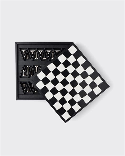 prada chess board|Black Saffiano leather chess set .